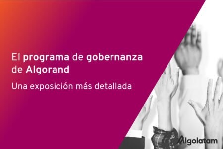 El programa de gobernanza de Algorand